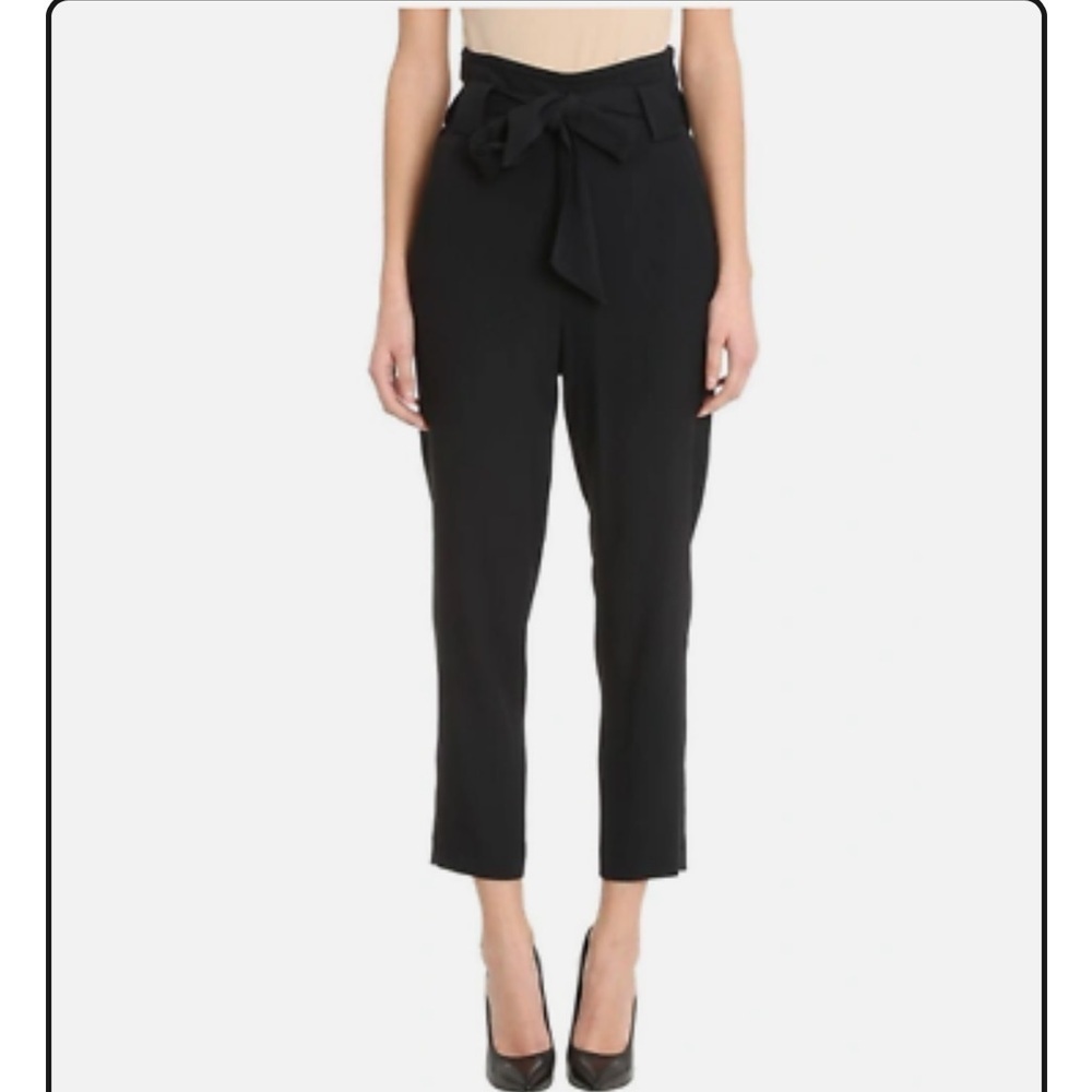 IRO 'Jeterson' 18S Black Pants w/ Bow Accent Belt sz 40 MISSING BELT